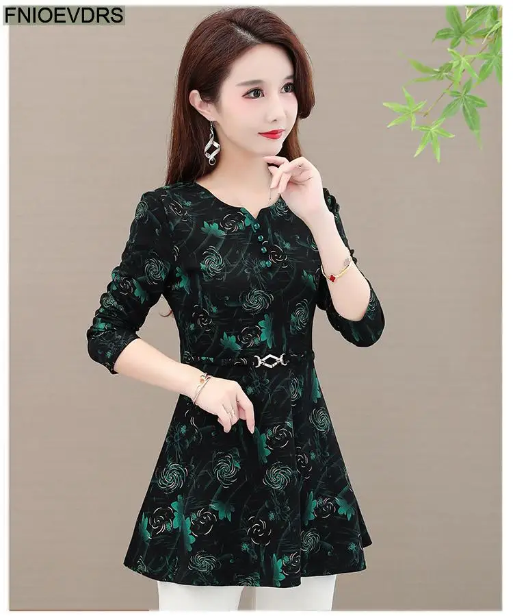 Hot Sales Women 2024 Autumn Winter Elegant Office Lady Basics Shirts Casual Retro Vintage Floral Green Tunic Peplum Tops Blouses Hot Sales Women 2024 Autumn Winter Elegant Office Lady Basics Shirts Casual Retro Vintage Floral Green Tunic Peplum Tops Blouses