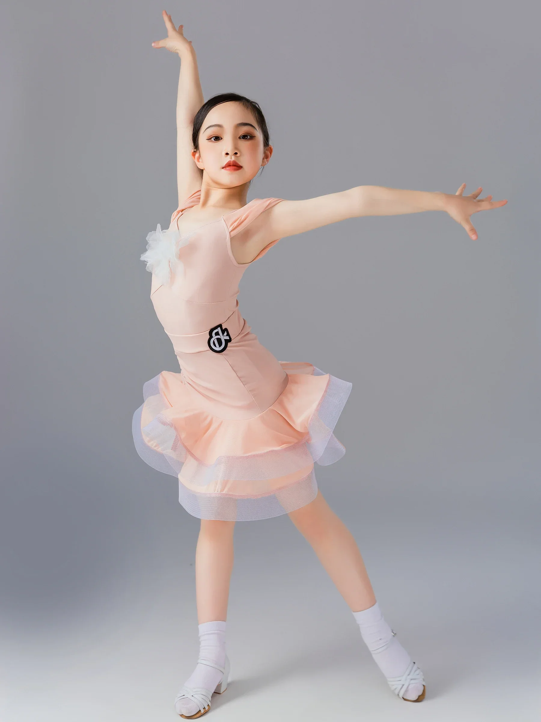 

Cha Cha Rumba Tango Latin Dance Performance Costume Girls Ballroom Suit Kids Samba Dance Practice Clothes Competition Dress