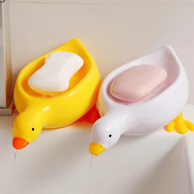 1PC Bathroom Accessories Drain Rack Small Yellow Duck Soap Dish Cartoon Thickened Plastic Drain Soap Box Cute Portable Soap Box
1PC Bathroom Accessories Drain Rack Small Yellow Duck Soap Dish Cartoon Thickened Plastic Drain Soap Box Cute Portable Soap Box