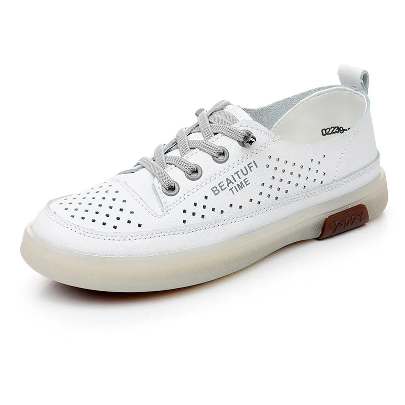 2023 Comfortable Genuine Leather Non-slip Soft Bottom White Shoes New Spring And Summer Hollow Women's Shoes
2023 Comfortable Genuine Leather Non-slip Soft Bottom White Shoes New Spring And Summer Hollow Women's Shoes