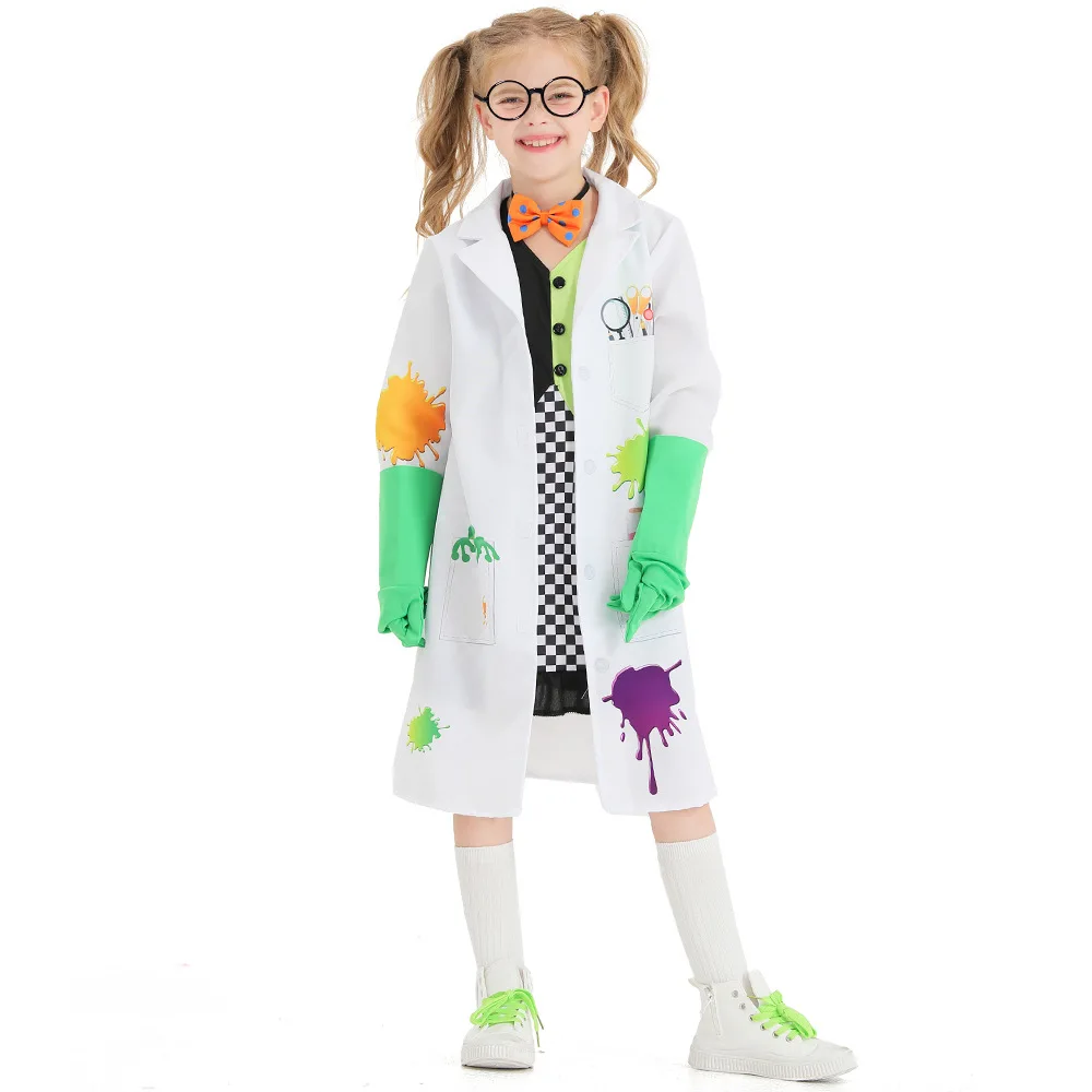 Children Crazy Scientist Frankenstein Costume for Girls Kids Halloween School Funny Party Role Play Game Uniform
Children Crazy Scientist Frankenstein Costume for Girls Kids Halloween School Funny Party Role Play Game Uniform