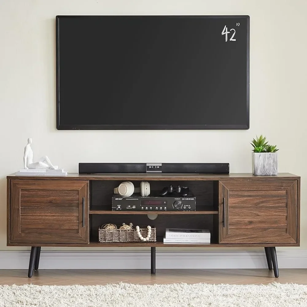 Dark Walnut Modern Living Room Furniture Home Wood TV Stand With Storage Cabinet and Open Shelf for Televisions Up to 65
Dark Walnut Modern Living Room Furniture Home Wood TV Stand With Storage Cabinet and Open Shelf for Televisions Up to 65