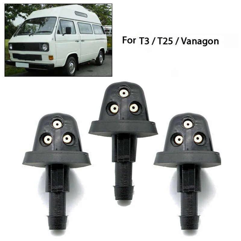 Triple Jets ForT25 T3 Vanagon Front Rear Windshield Washer Jet Nozzles Triple Washers AUTO Windscreen Wipers & Parts
Triple Jets ForT25 T3 Vanagon Front Rear Windshield Washer Jet Nozzles Triple Washers AUTO Windscreen Wipers & Parts