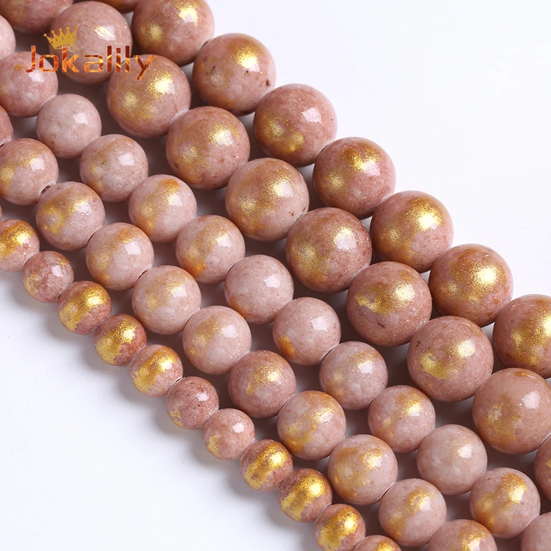 Natural Stone Light Pink Lapis Lazuli Color Jades Round Beads For Jewelry Making DIY Bracelets Necklaces Accessories
Natural Stone Light Pink Lapis Lazuli Color Jades Round Beads For Jewelry Making DIY Bracelets Necklaces Accessories