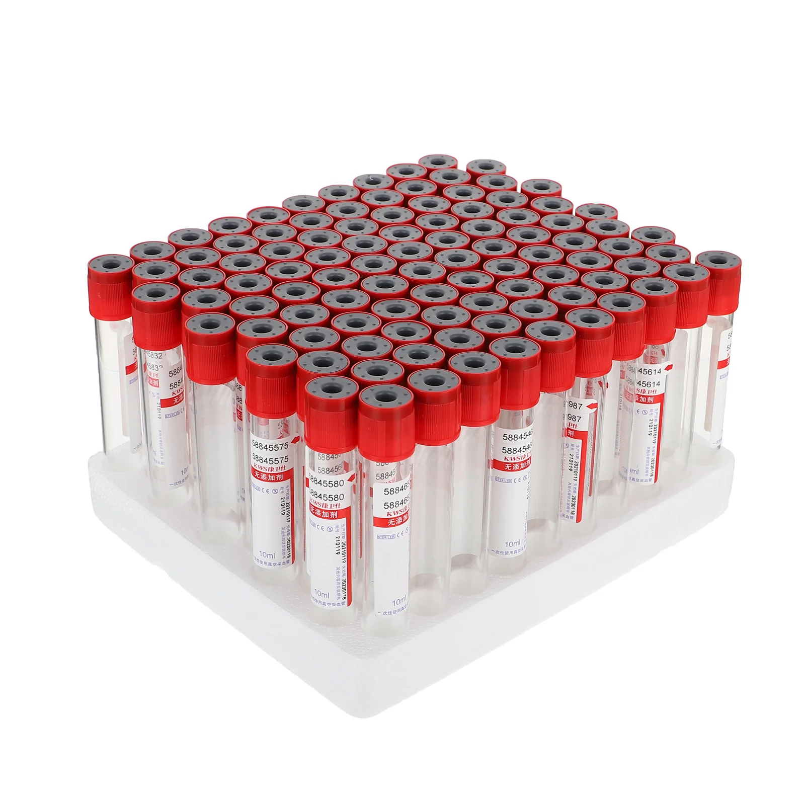 100 Pcs 10ml Blood Collection Tube Glass Tubes Disposable Test Shot Lid Vacuum Negative Pressure
100 Pcs 10ml Blood Collection Tube Glass Tubes Disposable Test Shot Lid Vacuum Negative Pressure