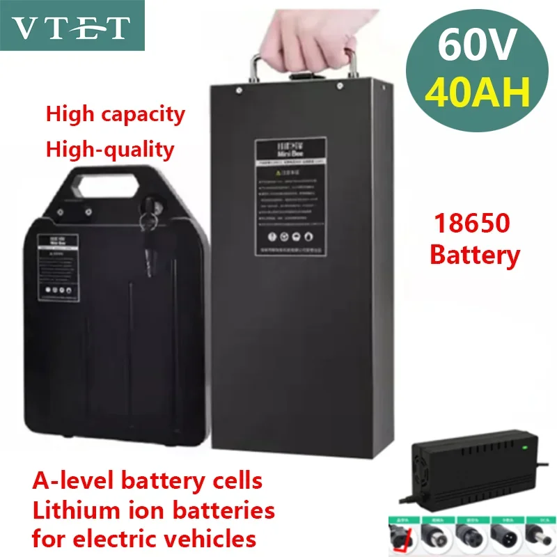 Новый электрический автомобиль, литиевая батарея, водонепроницаемая батарея 18650, 60 в 20 Ач для двухколесного складного электрического скутера Citycoco, велосипеда, передвижения 
Новый электрический автомобиль, литиевая батарея, водонепроницаемая батарея 18650, 60 в 20 Ач для двухколесного складного электрического скутера Citycoco, велосипеда, передвижения