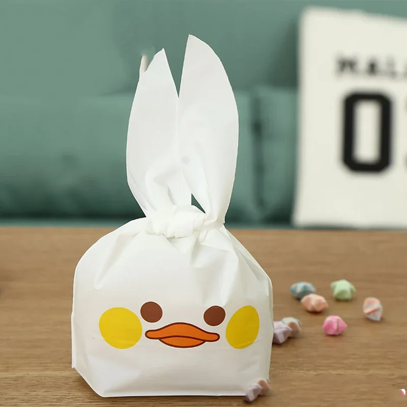 

10 PCS Cute Bunny Duck Packaging Candy Cookie Rabbit Long Ear For Sweets Party Goodie Packing Wedding Cake Bags Gift Bag Present