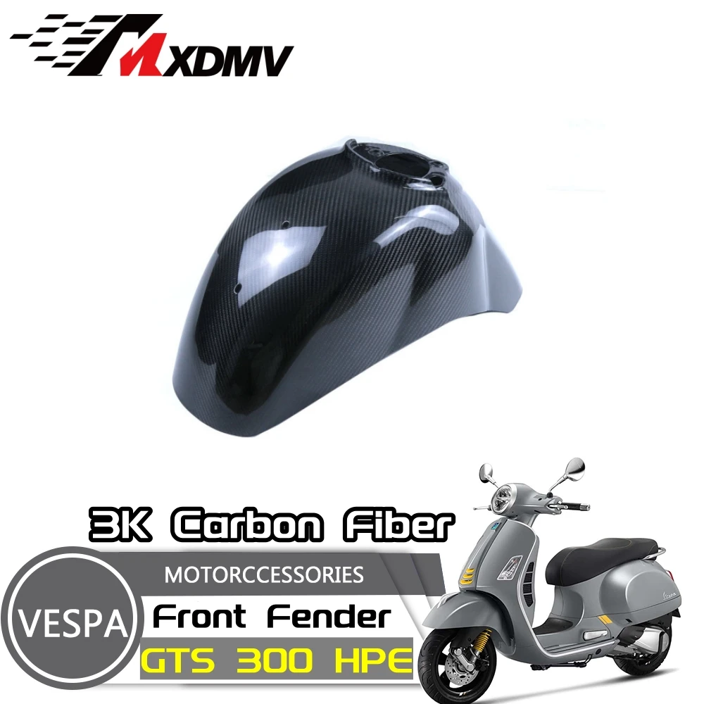 

For Vespa GTS300 HPE CTS 300 Vespagts 100% 3K Carbon Fiber Front Fender Hugger Mudguard Fairing Motorcycle Body Kits Accessories