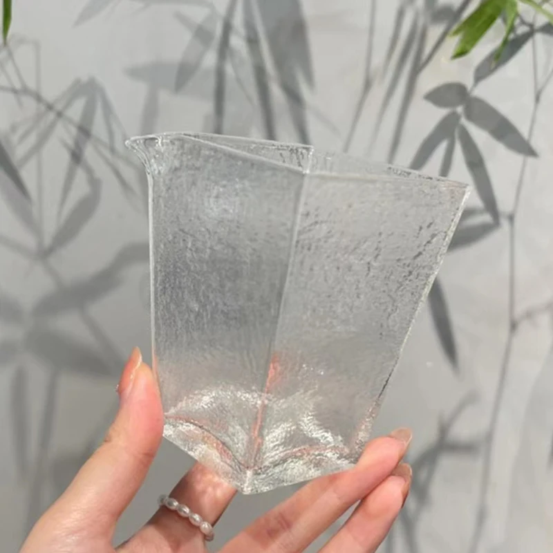 

Sifang Heat-resistant Glass Hammer Pattern Gongdao Cup High Borosilicate Small Tea Sea Divider Kung Fu Tea Set