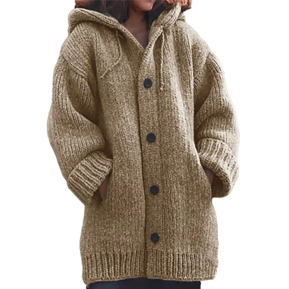 Fall Women Sweater Cardigan Knitted Thin Hooded Long Sleeve Drawstring Solid Color Mid Length Cardigan Sweater Lady Jacket
Fall Women Sweater Cardigan Knitted Thin Hooded Long Sleeve Drawstring Solid Color Mid Length Cardigan Sweater Lady Jacket