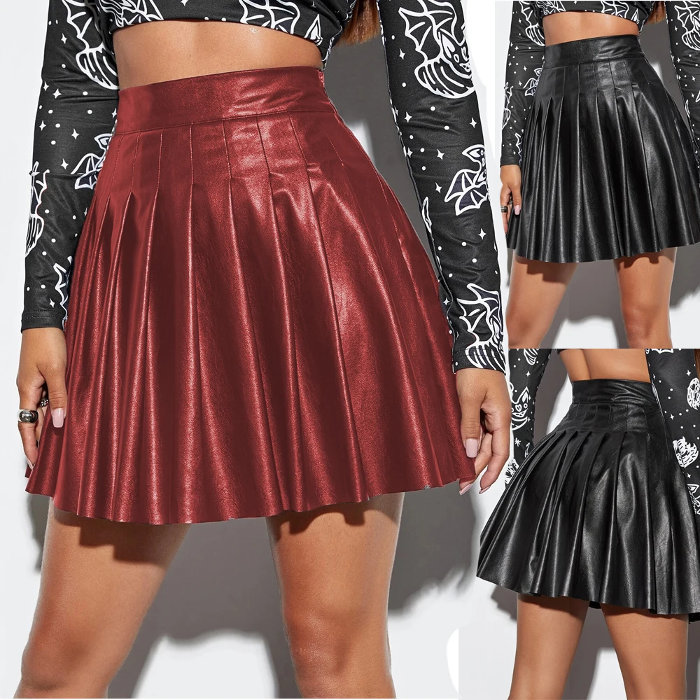 Women Pleats Skirt PU Leather 2022 New Mini Sexy High Waist Skirt Office Short Skirt Party Nightclub
Women Pleats Skirt PU Leather 2022 New Mini Sexy High Waist Skirt Office Short Skirt Party Nightclub