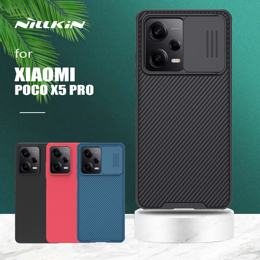 

for Xiaomi Poco X5 Pro 5G Case Nillkin Camshield Slide Camera Case Frosted Shield Lens Back Cover for Xiaomi Poco X5 Pro 5G Case