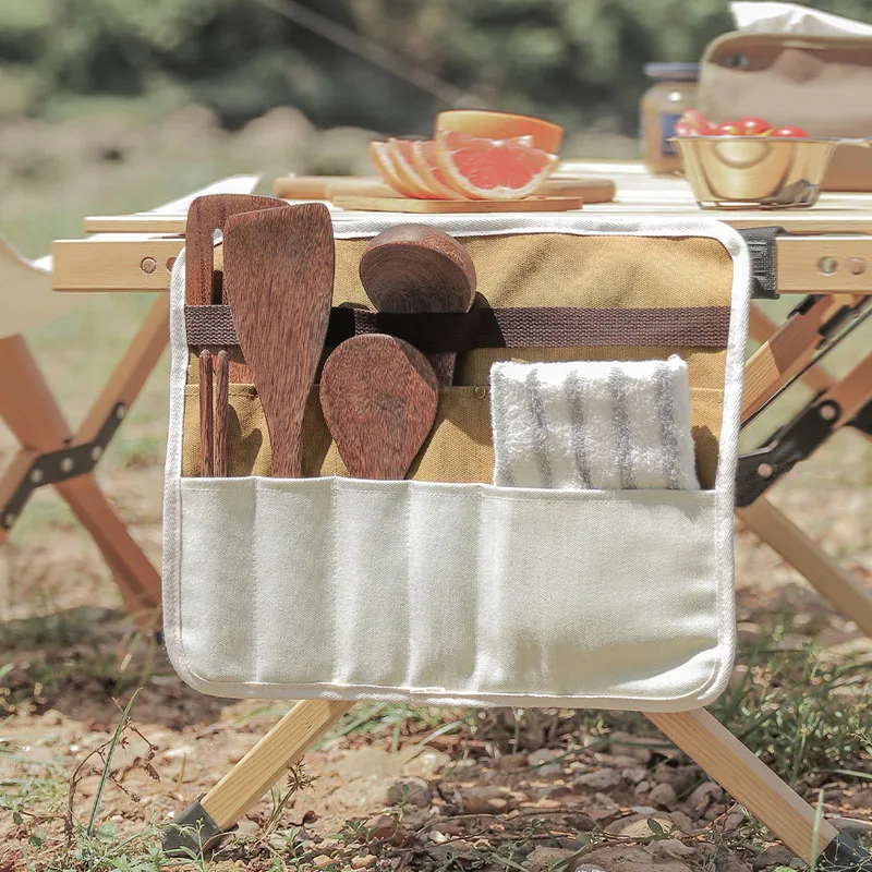 Outdoor picnic tableware storage bag portable barbecue cooker folding storage hanging bag hanging canvas storage bag
Outdoor picnic tableware storage bag portable barbecue cooker folding storage hanging bag hanging canvas storage bag