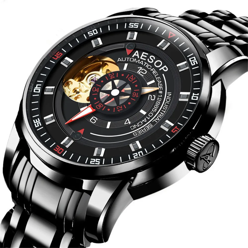 Luxury Brand AESOP Automatic Mechanical Men Watch Skeleton Tourbillon Sport Casual Waterproof Watch Business Wristwatch for Men
Luxury Brand AESOP Automatic Mechanical Men Watch Skeleton Tourbillon Sport Casual Waterproof Watch Business Wristwatch for Men