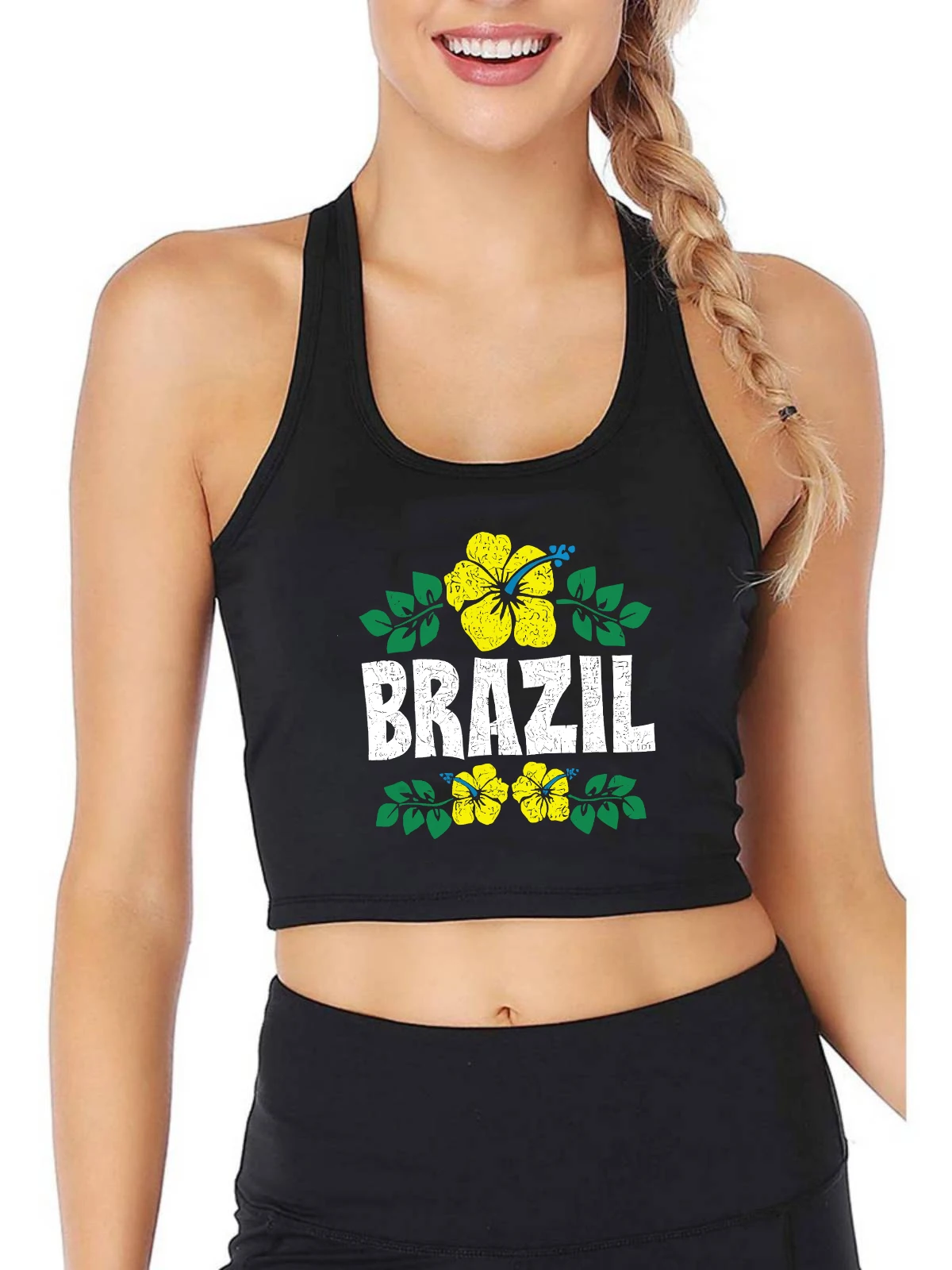 Brazil Flowers Distressed Color Print Crop Top Brazilians Sexy Slim Tank Tops Women's Customizable Cotton Breathable Camisole
Brazil Flowers Distressed Color Print Crop Top Brazilians Sexy Slim Tank Tops Women's Customizable Cotton Breathable Camisole