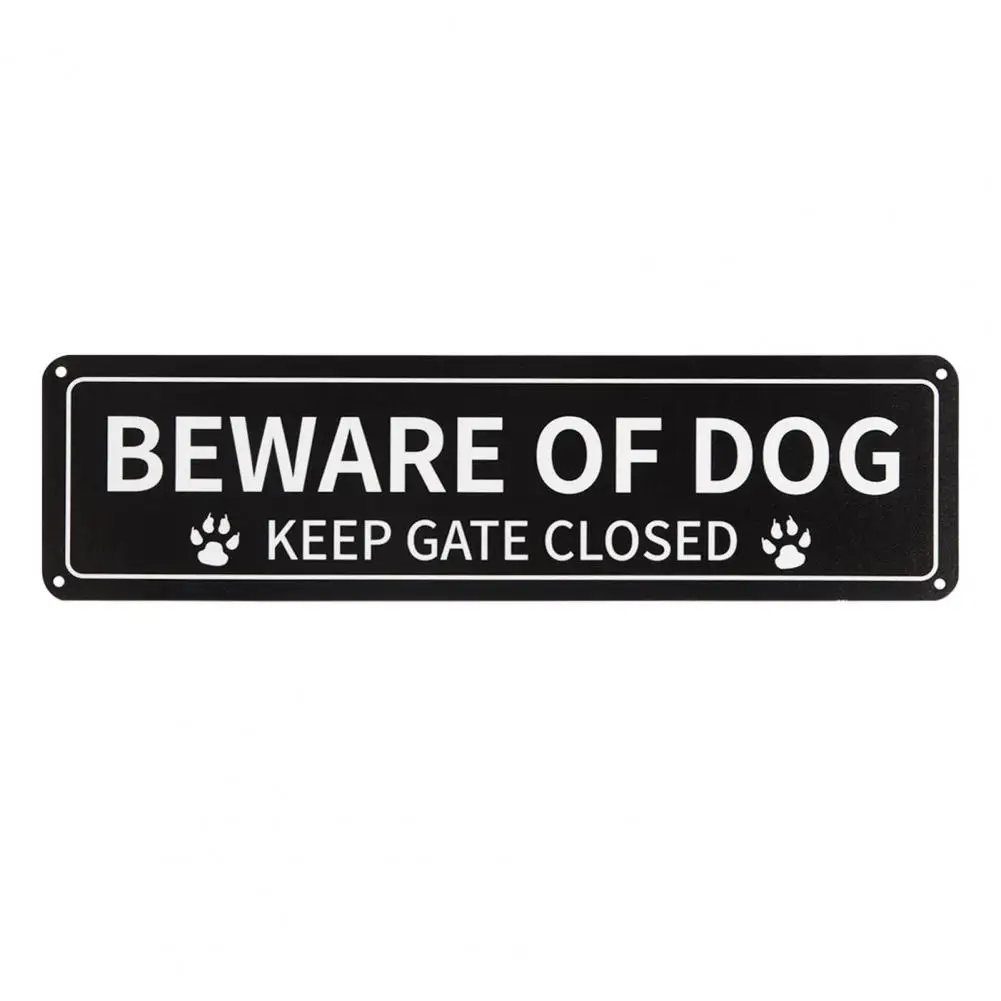 

Знак безопасности собаки, остерегайтесь знака собаки, прочный алюминиевый знак Остерегайтесь собаки, вывеска для дома на открытом воздухе, дизайн с принтом лап, чтобы ворота были закрыты
