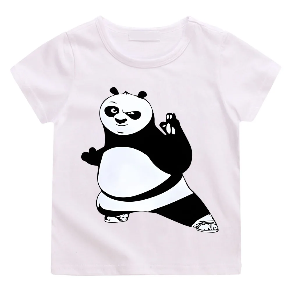 

Детская футболка с рисунком панды, 100% хлопок, с коротким рукавом