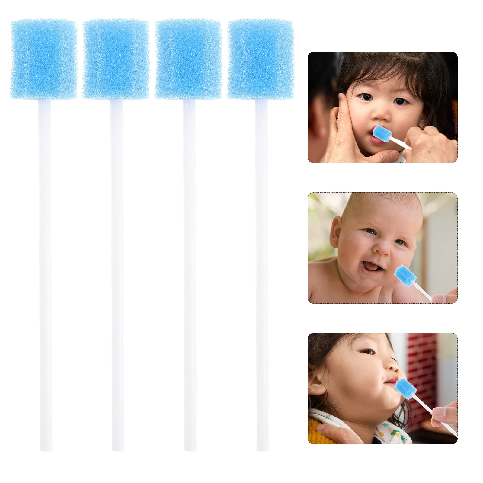 

Healeved Cotton Swabs Cotton Swabs 100 Pcs Mouth Swabs Elderly Disposable Sponges Stick Mouth Care Sponges Tooth Cleaning