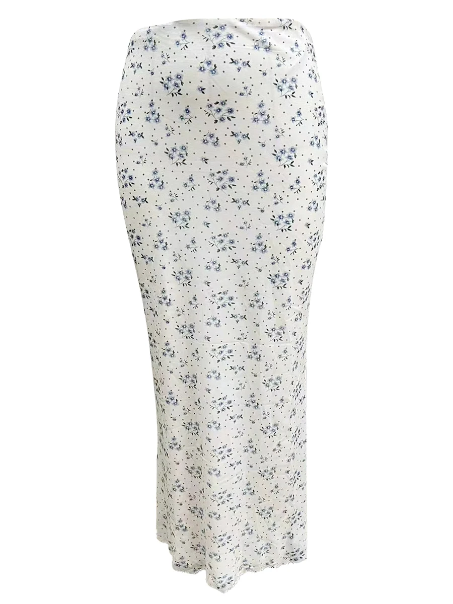 

Женская винтажная юбка миди Y2K с цветочным принтом, длинная трапециевидная многослойная сетчатая юбка в стиле 1920-х E-Girl, уличная одежда с высокой талией