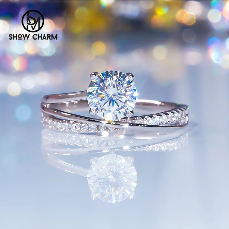 

Super Flash S925 Sterling Silver Platinum Plated Galaxy AAAAA+ Zircon Ring for Women Wedding Engagement Fine Jewelry Gift New