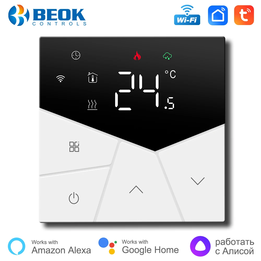 Beok Thermostat Tuya Smart Wifi Temperature Controller Warm Floor Electric Heating Gas Boiler Thermostats with Sensor Alice
Beok Thermostat Tuya Smart Wifi Temperature Controller Warm Floor Electric Heating Gas Boiler Thermostats with Sensor Alice