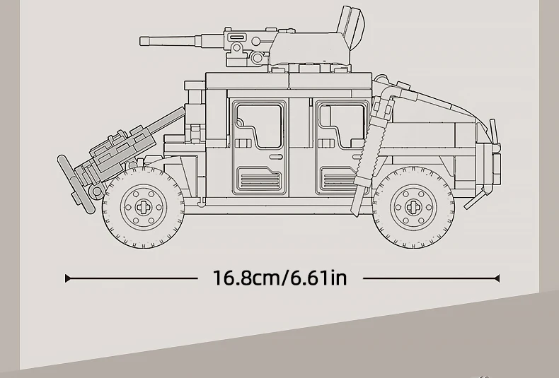 265PCS WW2 Military SWAT H2 Assault Vehicle Car Building Blocks Army Soldier Armor Car Model Bricks DIY Toys Gifts For Kids Boys 265PCS WW2 Military SWAT H2 Assault Vehicle Car Building Blocks Army Soldier Armor Car Model Bricks DIY Toys Gifts For Kids Boys