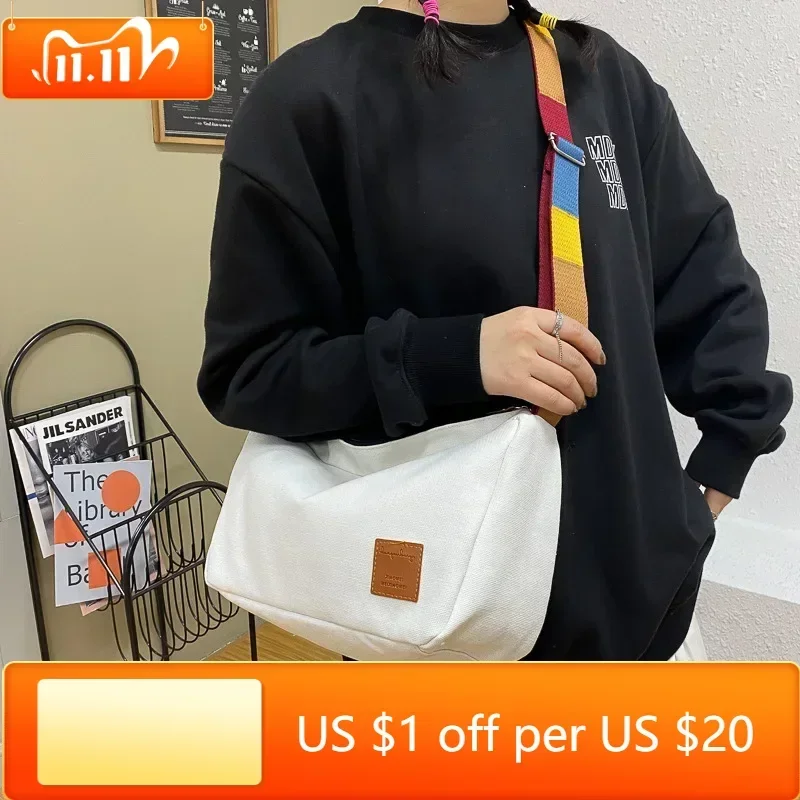 Women Canvas Crossbody Bag Large Capacity Messenger Bag With Colorful Adjustable Straps Shoulder Bag Vintage Bag For Lady 2023
Women Canvas Crossbody Bag Large Capacity Messenger Bag With Colorful Adjustable Straps Shoulder Bag Vintage Bag For Lady 2023
