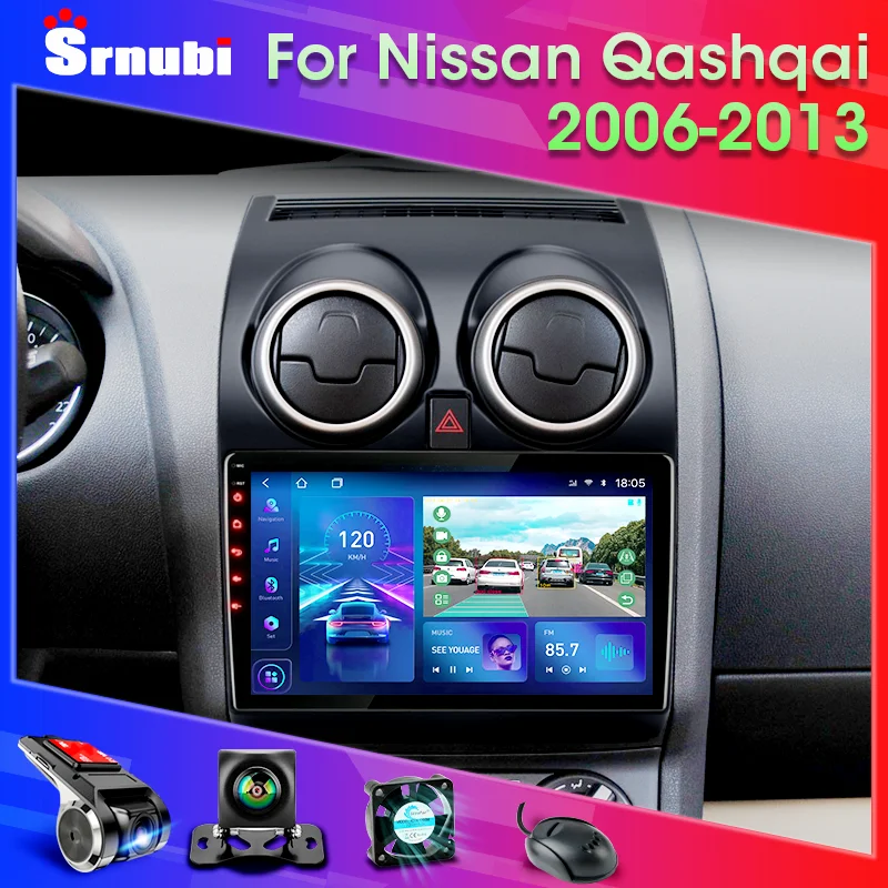2 Din Android 11 для Nissan Qashqai J10 2006-2013 Автомагнитола мультимедийный видеоплеер навигация