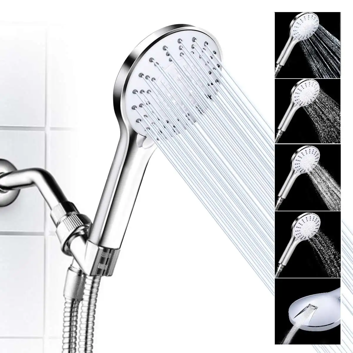 GEMITTO 5 Mode Shower Head Handheld Spray Set Sprinkler 1.5m Hose Home Bath Adjustable Shower Nozzle Wholesale Shower Head
GEMITTO 5 Mode Shower Head Handheld Spray Set Sprinkler 1.5m Hose Home Bath Adjustable Shower Nozzle Wholesale Shower Head