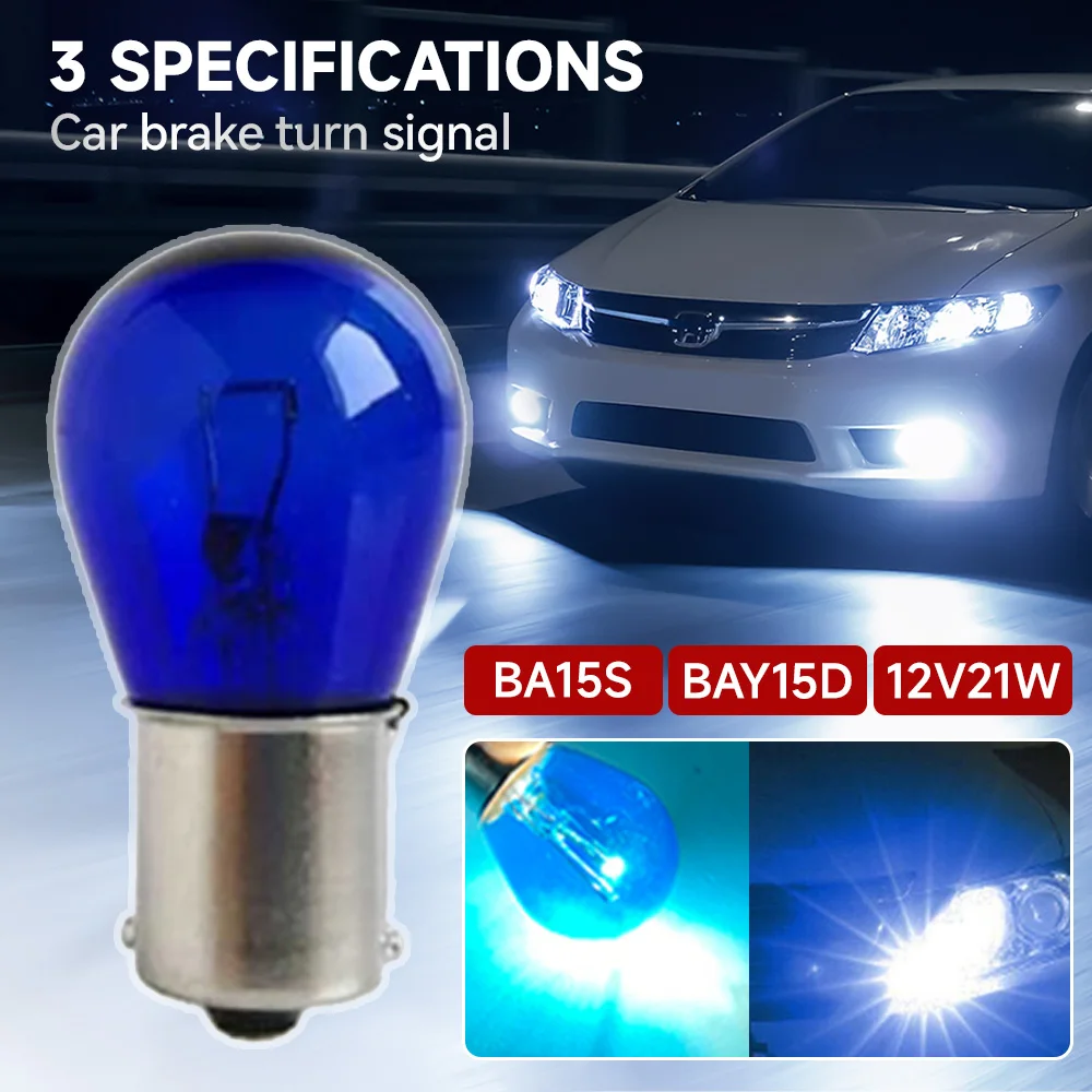 12V 21W Car Brake Lamp Stop Light Turn Signal Bulb High Quality Natural Blue Glass White Ray Halogen Lantern BAU15S BA15S
12V 21W Car Brake Lamp Stop Light Turn Signal Bulb High Quality Natural Blue Glass White Ray Halogen Lantern BAU15S BA15S
