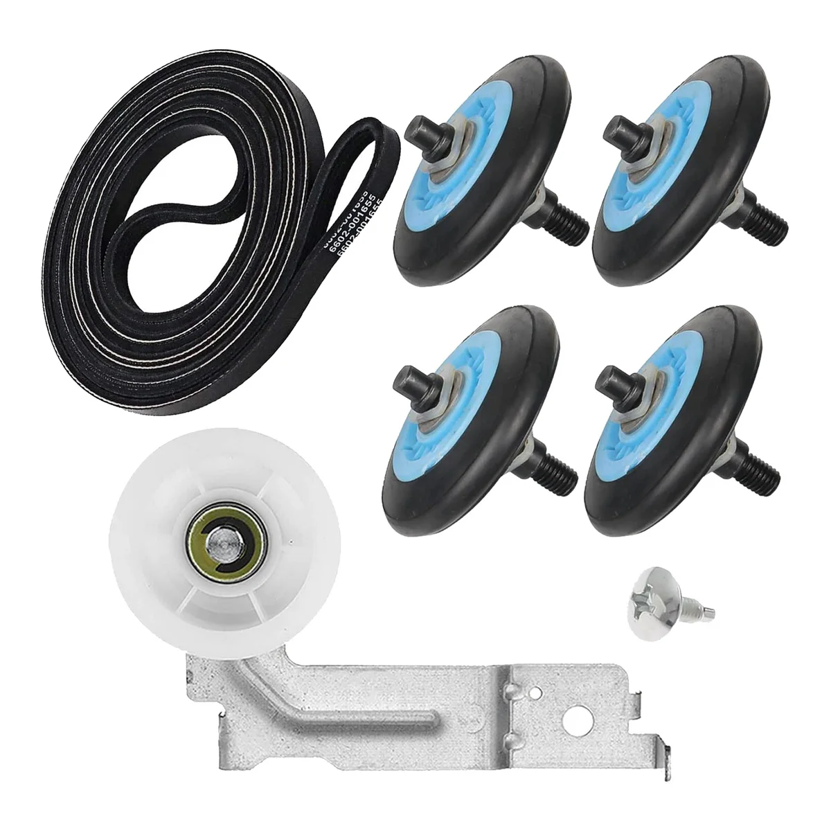 Dryer Repair Kit Include DC97-16782A Dryer Drum Roller & DC93-00634A Dryer Idler Pulley & 6602-001655 Dryer Drum Belt
Dryer Repair Kit Include DC97-16782A Dryer Drum Roller & DC93-00634A Dryer Idler Pulley & 6602-001655 Dryer Drum Belt