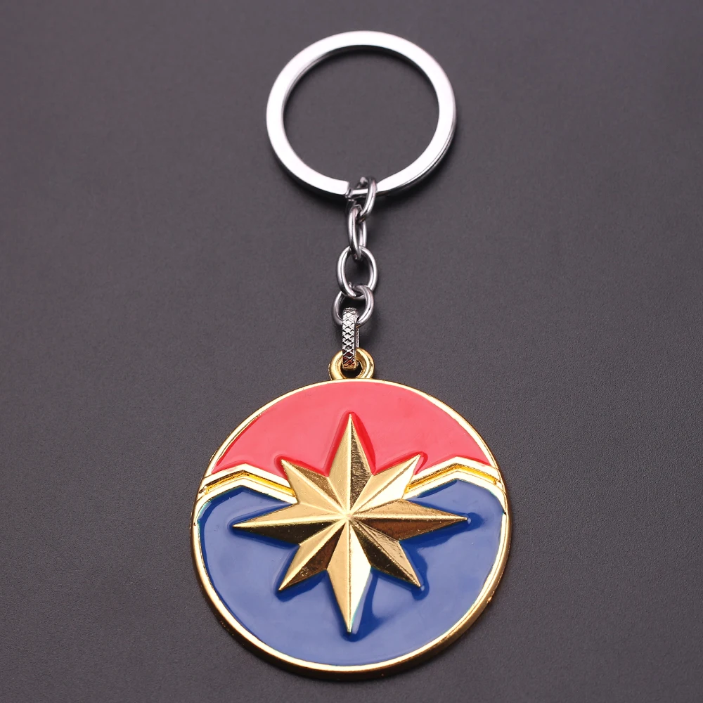 

Superhero The Avengers Captain Marvel Cosplay Costume Keychain Accessories Key Chain Metal Alloy Pendant Prop