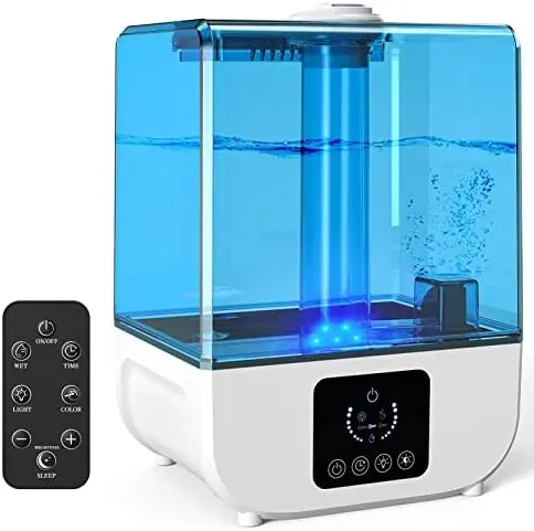 for Bedroom, 5L Top Fill Humidifiers for Large Room Baby Home Plants Indoor, 360° Nozzle, 3 Mist Levels, Essential Oil Diffuse
for Bedroom, 5L Top Fill Humidifiers for Large Room Baby Home Plants Indoor, 360° Nozzle, 3 Mist Levels, Essential Oil Diffuse