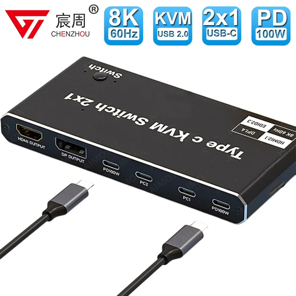 KVM-переключатель Type-C Thunderbolt 3 4 USB C 4K 144 Гц USB 2,0 KVM-переключатель USB 8K 60 Гц HDMI DP USB KVM-переключатель для Macbook ноутбука 2x1 8K Thunderbolt 4 USB C KVM Switch 100W PD Charge 4K 144Hz Type C K
KVM-переключатель Type-C Thunderbolt 3 4 USB C 4K 144 Гц USB 2,0 KVM-переключатель USB 8K 60 Гц HDMI DP USB KVM-переключатель для Macbook ноутбука 2x1 8K Thunderbolt 4 USB C KVM Switch 100W PD Charge 4K 144Hz Type C K