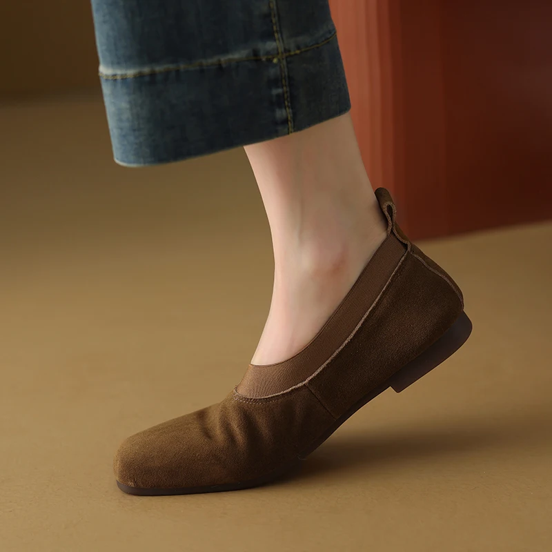 Square Toe Ladies Mules Genuine Leather Daily Driving Flats Women Basic Moccasins Cowsuede Loafers Women Slip-On Flats
Square Toe Ladies Mules Genuine Leather Daily Driving Flats Women Basic Moccasins Cowsuede Loafers Women Slip-On Flats
