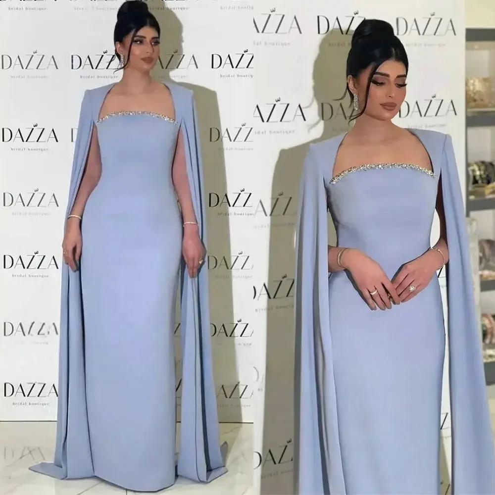 Dubai Arab Elegant Evening Dresses with Shawl Prom Gowns Crystal Beading Scalloped Neckline Vestidos De Fiesta Formal Party Robe
Dubai Arab Elegant Evening Dresses with Shawl Prom Gowns Crystal Beading Scalloped Neckline Vestidos De Fiesta Formal Party Robe