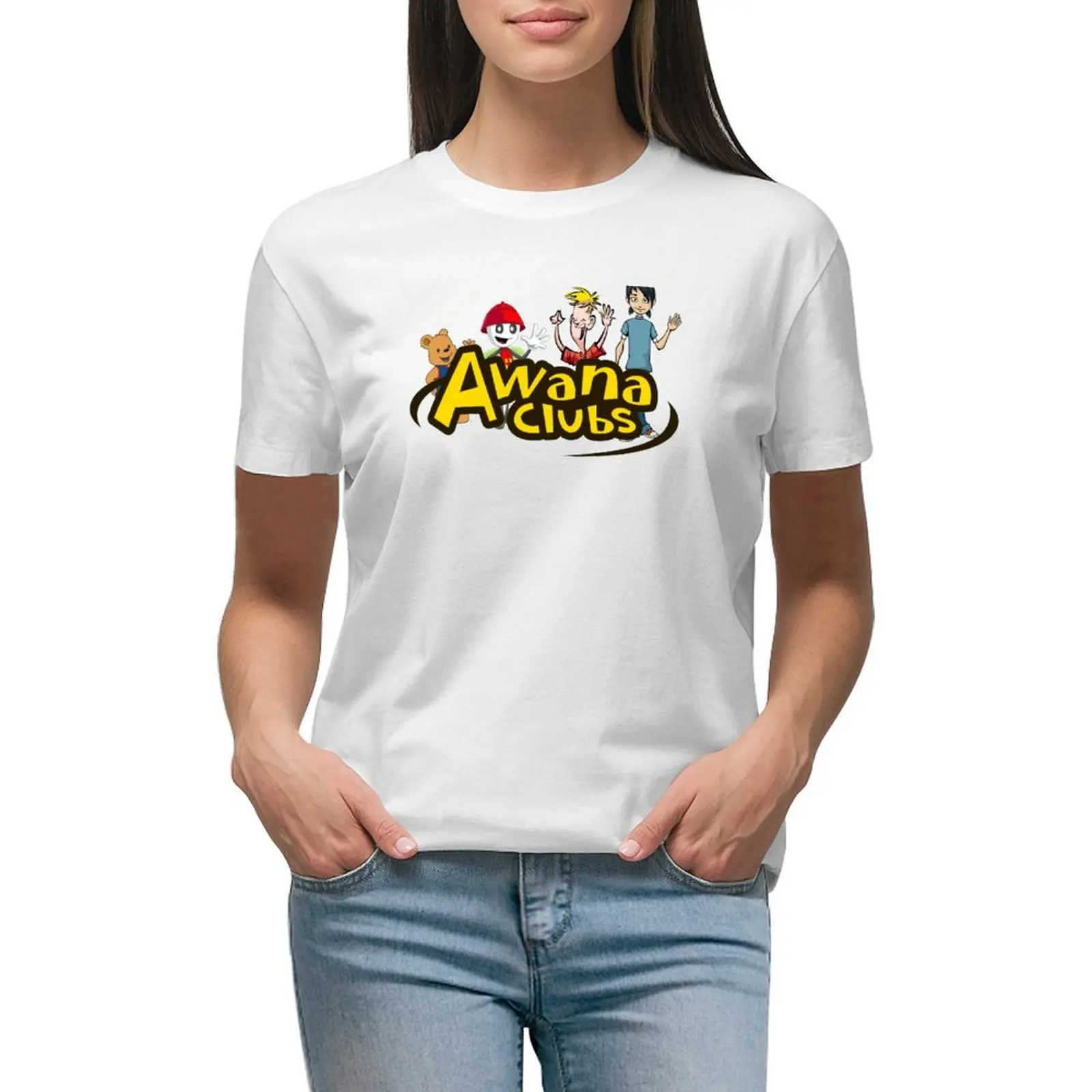 

Vintage Awana Clubs T-shirt plus size tops vintage clothes t-shirts for Women graphic tees funny