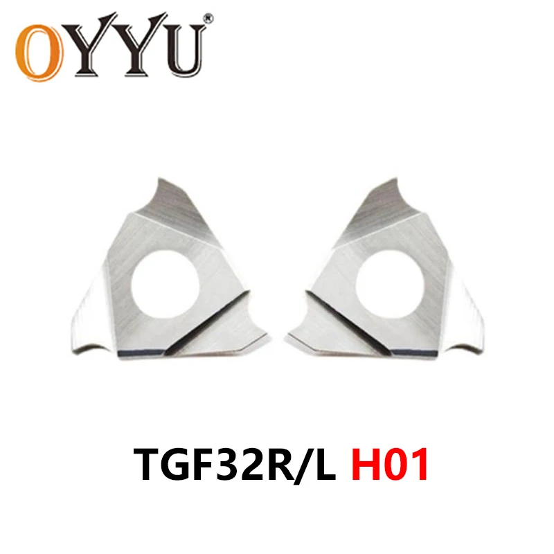 

OYYU TGF32 R 050-300 TGF32R TGF32L 050 090 100 120 130 140 150 160 170 180 200 300 H01 CNC Tools Lathe Cutter Grooving Inserts