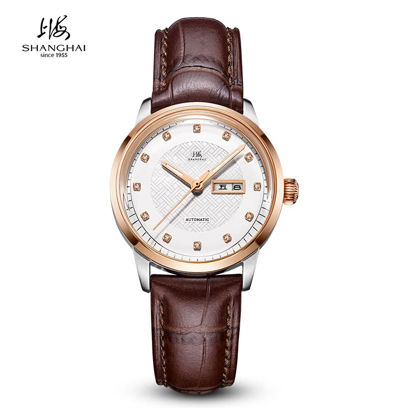 Shanghai 2023 Women's Mechanical Watch 30M Waterproof Leather Band Week Date Business Automatic Watch for Ladies Wristwatch
Shanghai 2023 Women's Mechanical Watch 30M Waterproof Leather Band Week Date Business Automatic Watch for Ladies Wristwatch