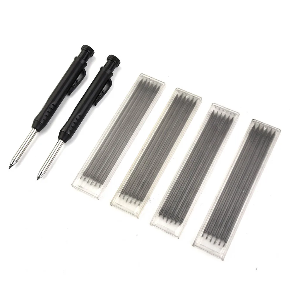 Carpenter Solid Pencils With Black Refill Leads Built-in Sharpener For Deep Hole Mechanical Woodworking Tools Marker Marking Pen
Carpenter Solid Pencils With Black Refill Leads Built-in Sharpener For Deep Hole Mechanical Woodworking Tools Marker Marking Pen