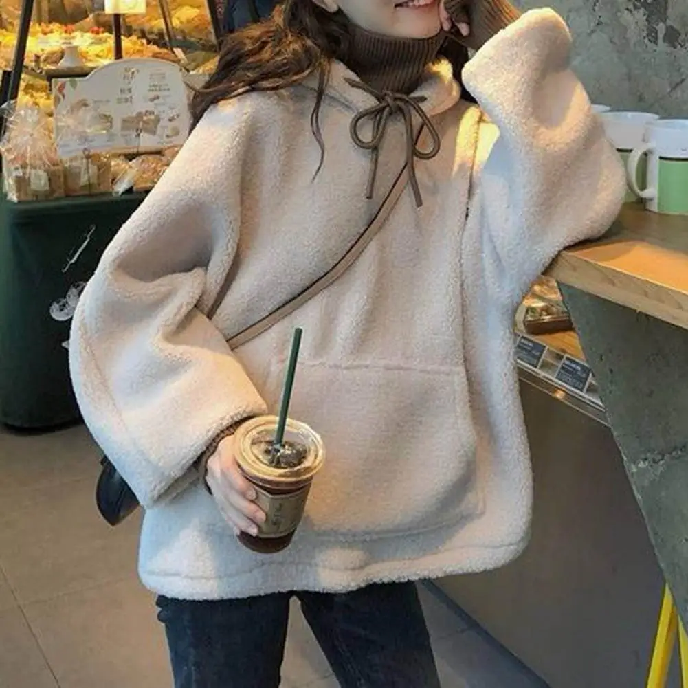 Women Hoodie Solid Color Loose Pullover Hooded Korean Version Cold-proof Thicken Plush Soft Spring Hoodie Korean Students Coat
Women Hoodie Solid Color Loose Pullover Hooded Korean Version Cold-proof Thicken Plush Soft Spring Hoodie Korean Students Coat