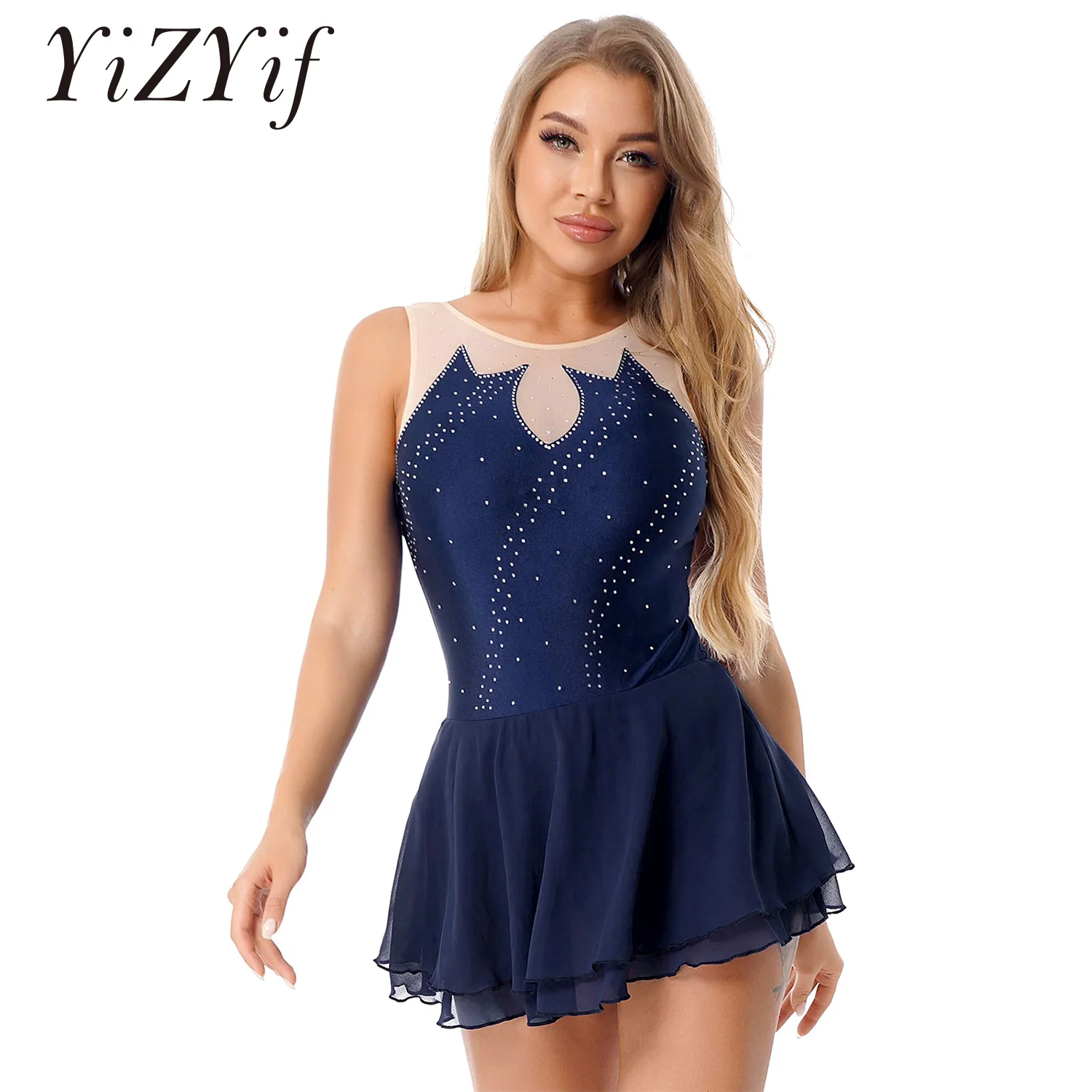 Rhinestone Sleeveless Adult Gymnastics Leotard Women Tutu Ballet Bodysuit Figure Skating Dress Lyrical Dance Performance Costume
Rhinestone Sleeveless Adult Gymnastics Leotard Women Tutu Ballet Bodysuit Figure Skating Dress Lyrical Dance Performance Costume