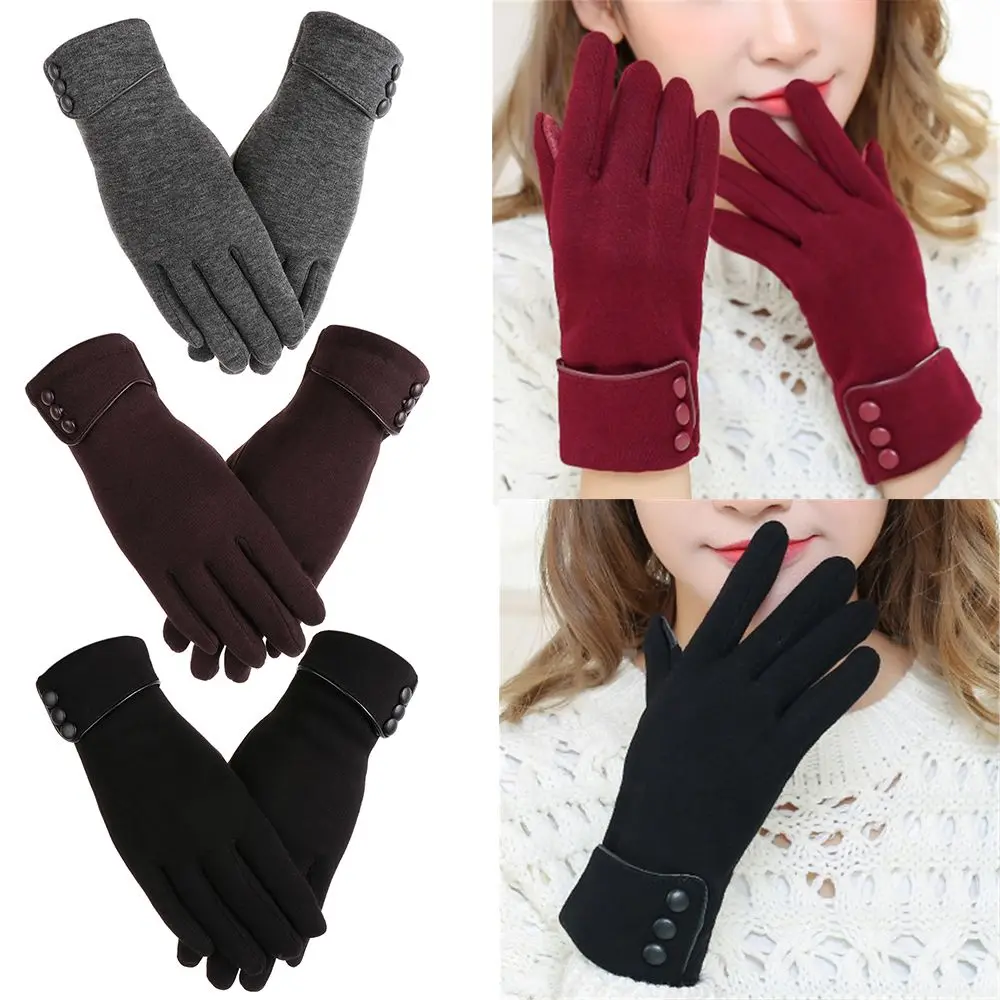 

Женские изящные зимние теплые плотные лыжные перчатки плюс бархатные варежки для вождения перчатки для сенсорного экрана