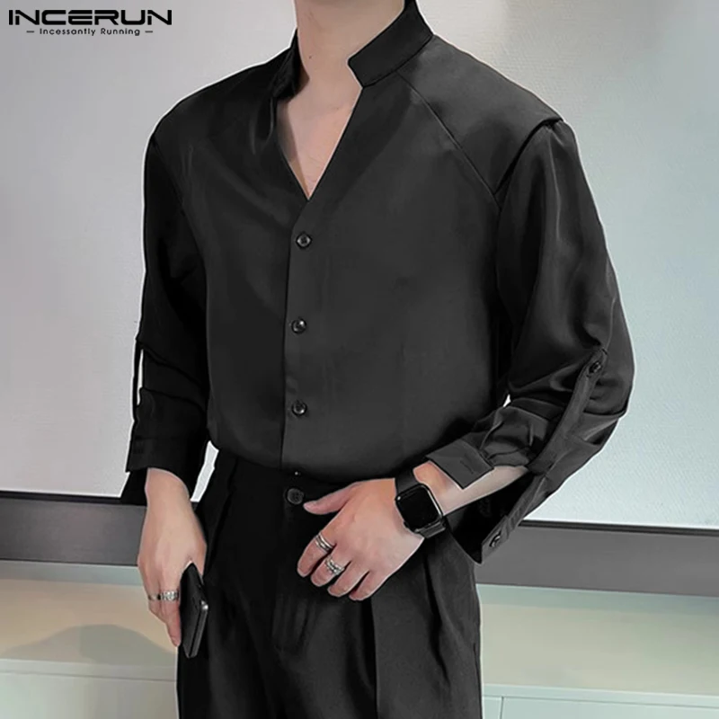 INCERUN Tops 2023 Korean Style New Men Fashionable Fit Shirts Leisure Street Male Standing Collar Solid Long Sleeve Blouse S-5XL
INCERUN Tops 2023 Korean Style New Men Fashionable Fit Shirts Leisure Street Male Standing Collar Solid Long Sleeve Blouse S-5XL