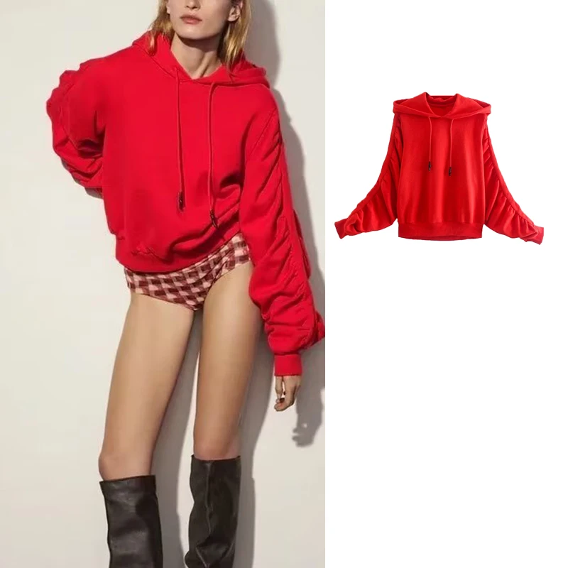 TRAF Women Hoodie Casual Autumn Winter Fashion Thick Warm Hooded Cropped Sweatshirt Top Streetwear New In Coats
TRAF Women Hoodie Casual Autumn Winter Fashion Thick Warm Hooded Cropped Sweatshirt Top Streetwear New In Coats