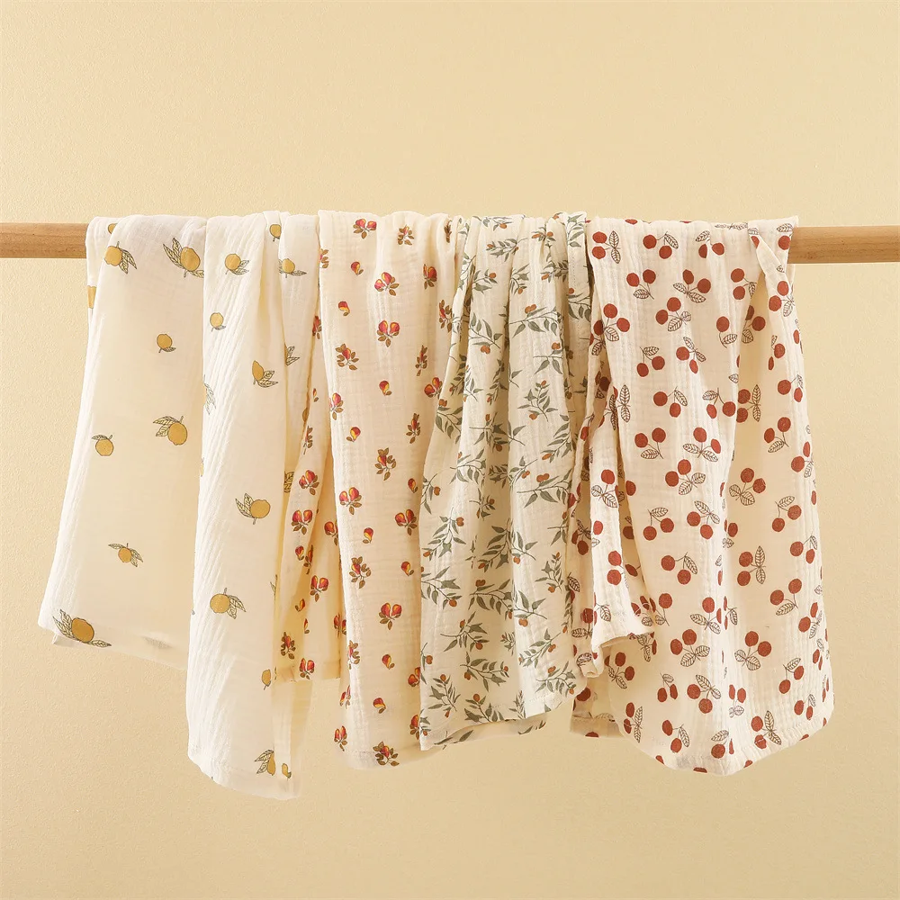 Cotton Swaddle Blanket Baby Blanket Floral Print Muslin Diaper Swaddle New Born Crinkle Fabric Baby Born Stroller Cover
Cotton Swaddle Blanket Baby Blanket Floral Print Muslin Diaper Swaddle New Born Crinkle Fabric Baby Born Stroller Cover