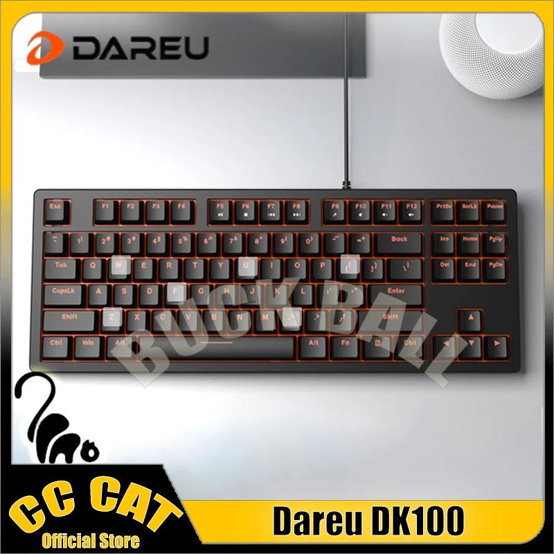 

Dareu DK100 Mechanical Gaming Keyboard Wired Keyboards 87 Key Gasket Customize ABS USB Light Weight For Gamer Office PC Keyboard