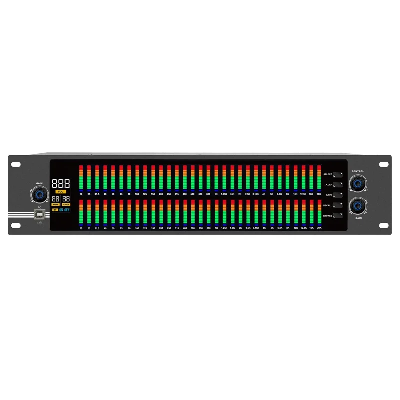 EQ-8S Dual 31Bands Audio Effect Professional Processor Graphic Digital Equalizer
EQ-8S Dual 31Bands Audio Effect Professional Processor Graphic Digital Equalizer