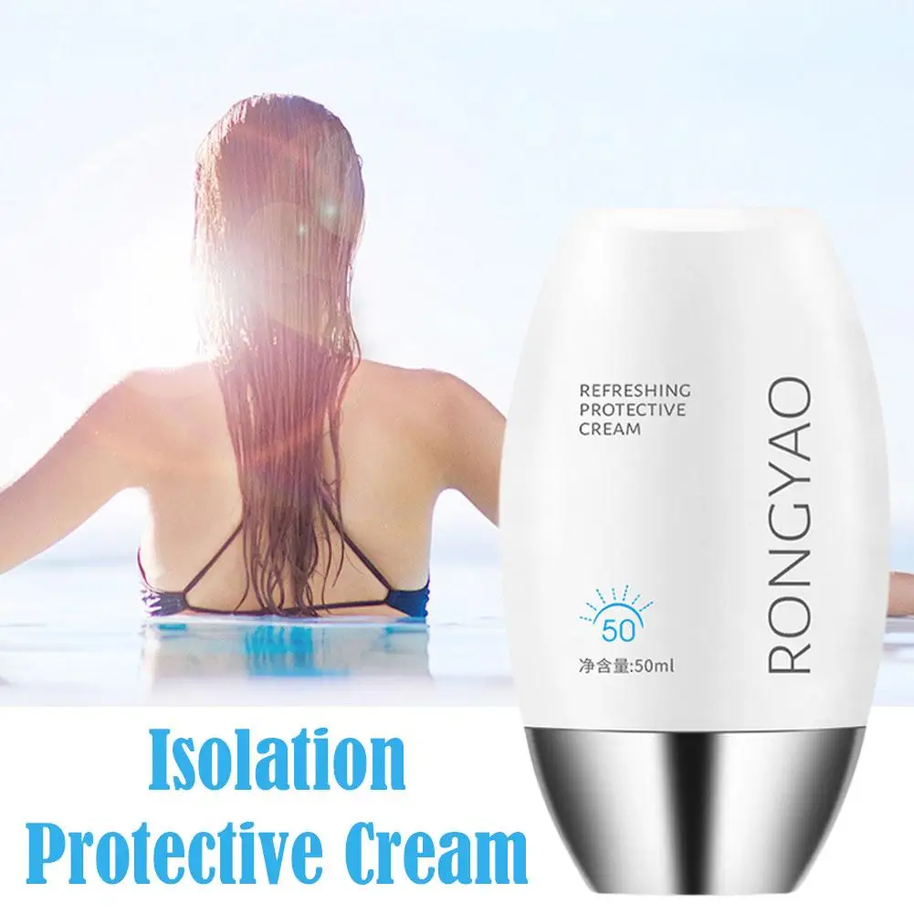 

Солнцезащитный крем, 50 мл, гелевый изоляционный лосьон для мужчин и женщин, увлажняющий отбеливающий водонепроницаемый освежающий водой Y1B4