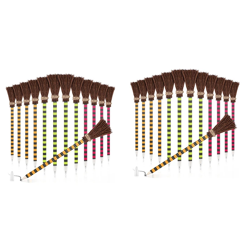 Halloween Witch Broom Pencil Colorful Witch Broom Pens Wizard Pencil Broom Writing Pencils (24 Pieces) 
Halloween Witch Broom Pencil Colorful Witch Broom Pens Wizard Pencil Broom Writing Pencils (24 Pieces)